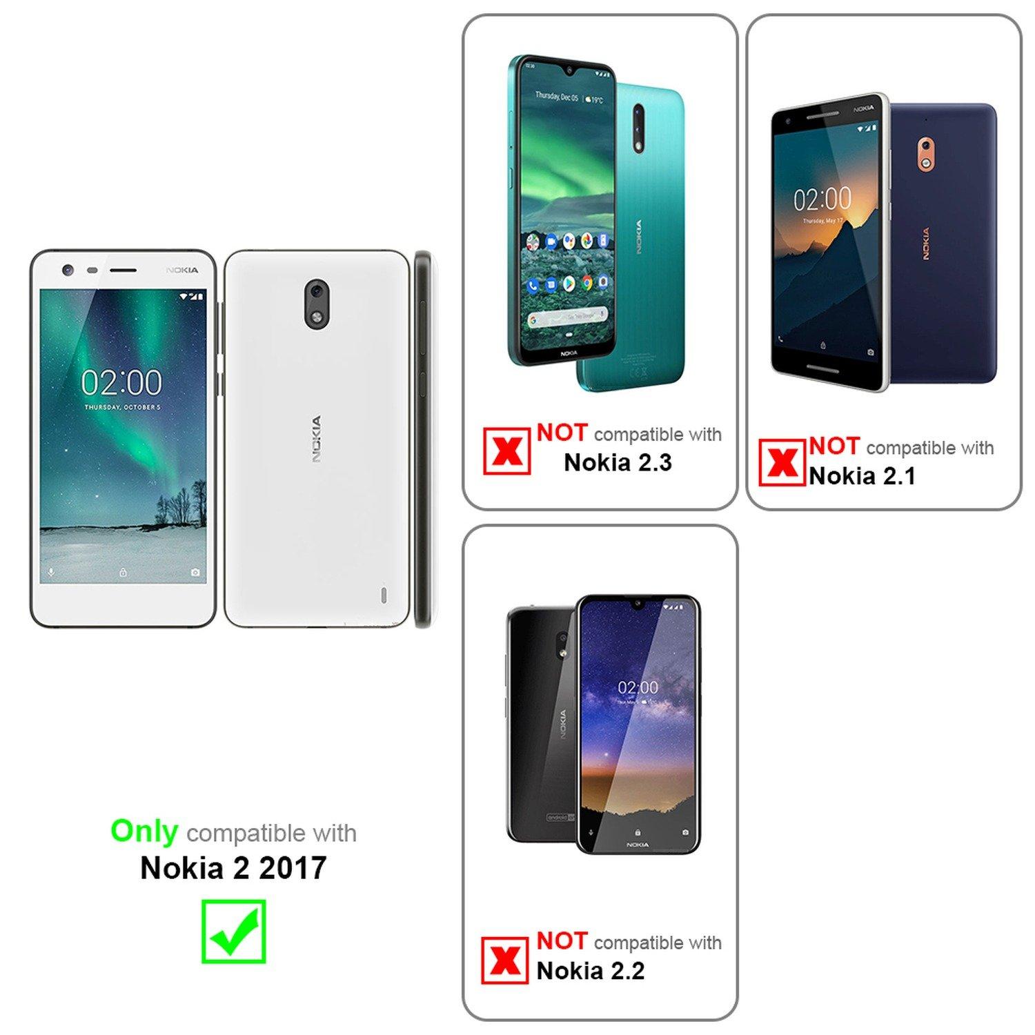 Cadorabo  Housse compatible avec Nokia 2 2017 - Coque de protection avec fermeture magnétique, fonction de support et compartiment pour carte 