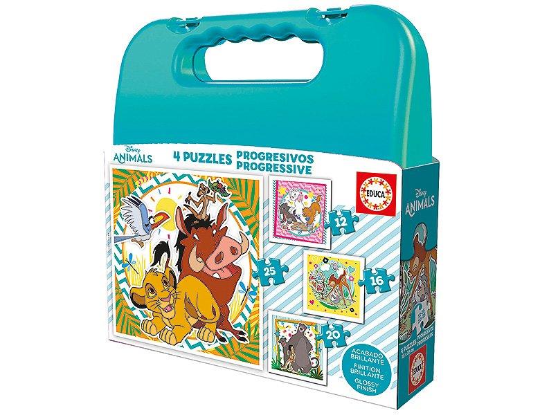 Image of Puzzle Disney Tiere 4in1 Puzzle (73Teile)