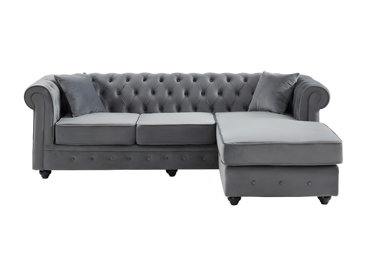 Vente-unique Chesterfield Ecksofa Samt TOLEDO  