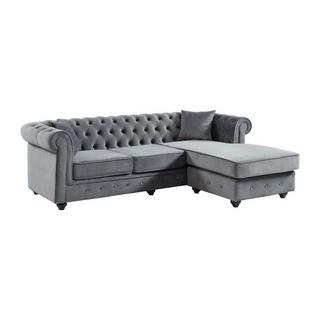 Vente-unique Chesterfield Ecksofa Samt TOLEDO  