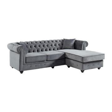 Chesterfield Ecksofa Samt TOLEDO