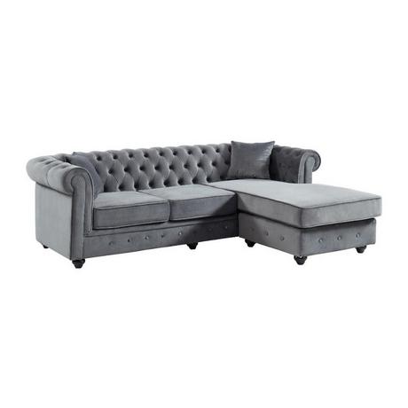 Vente-unique Chesterfield Ecksofa Samt TOLEDO  