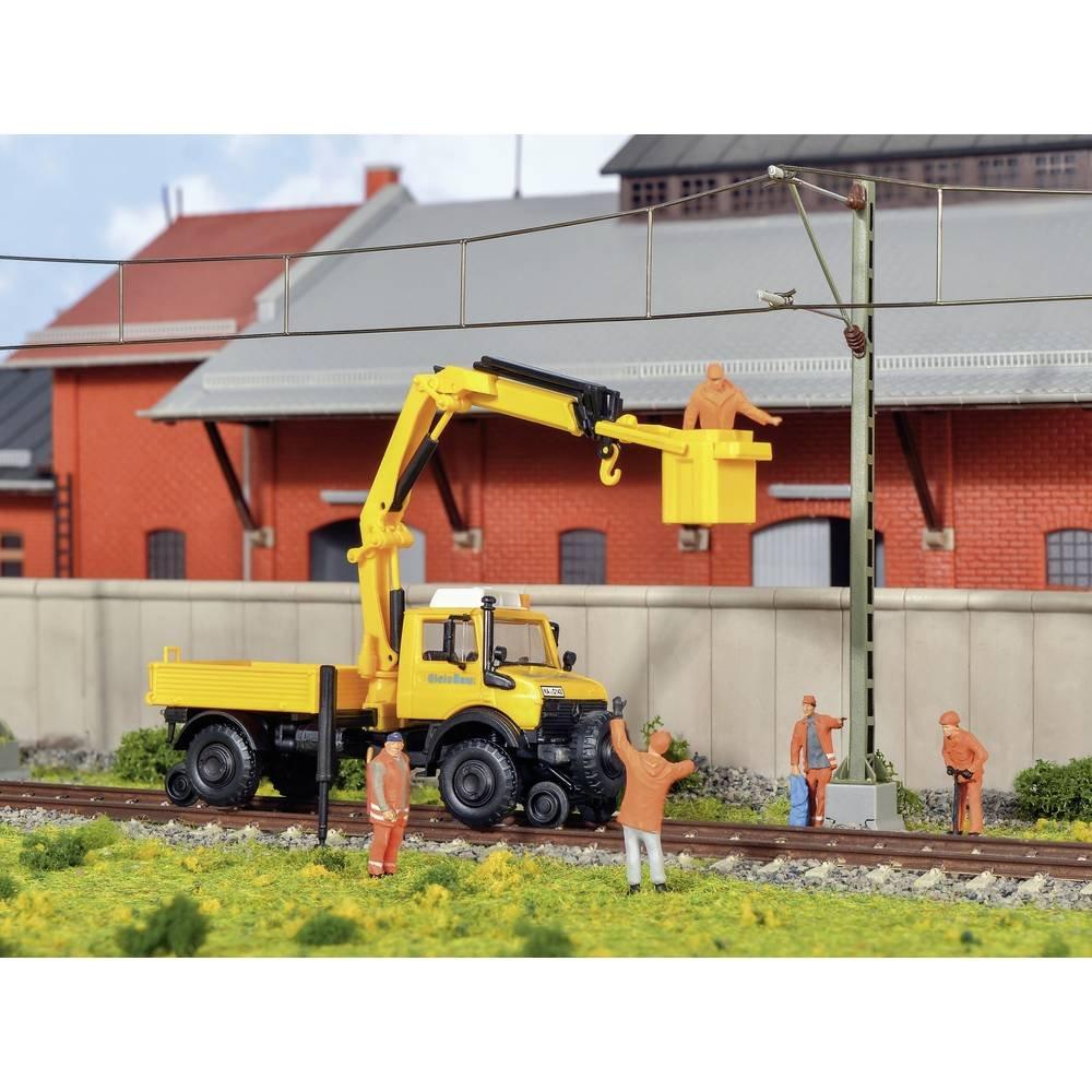 Kibri  H0 Zweiwege Unimog GleisBau mit Arbeitskran 