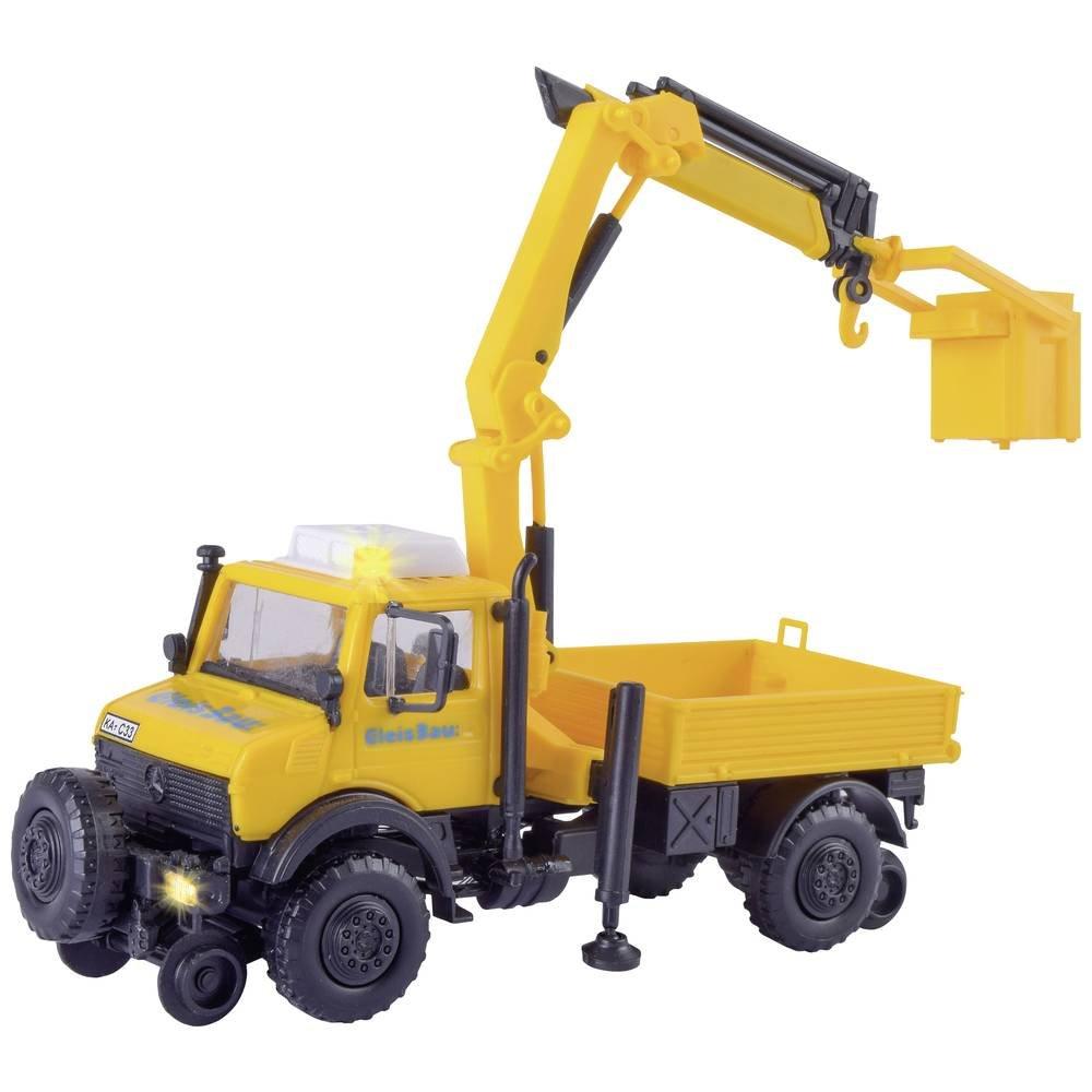 Image of H0 Zweiwege Unimog GleisBau mit Arbeitskran Multicolor