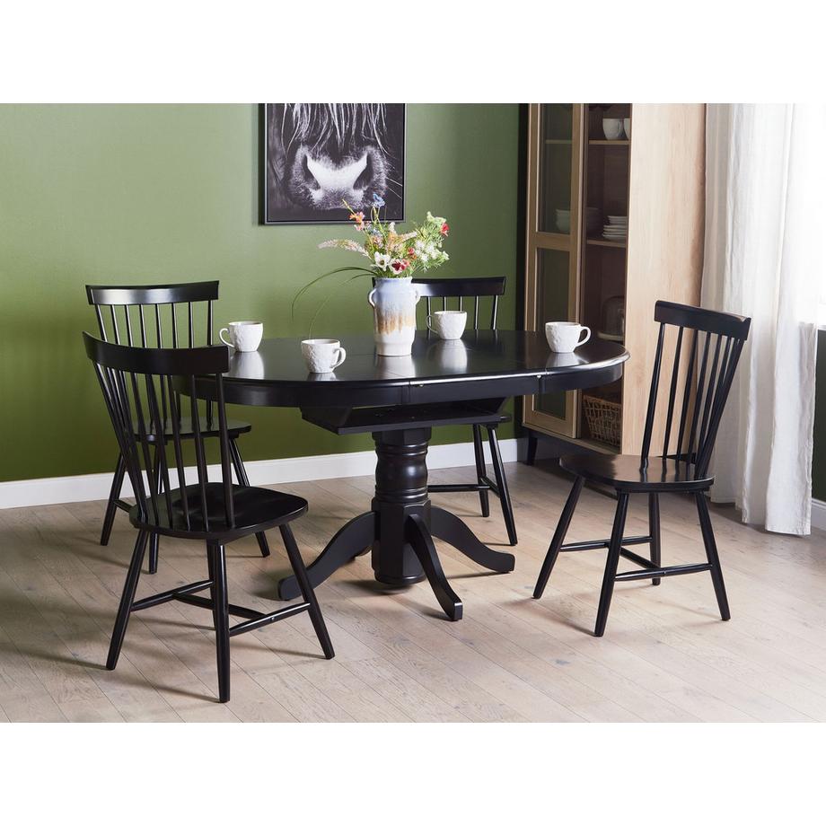 Beliani Tavolo da pranzo estensibile en Fibra a media densità (MDF) Scandinavo AKRON  