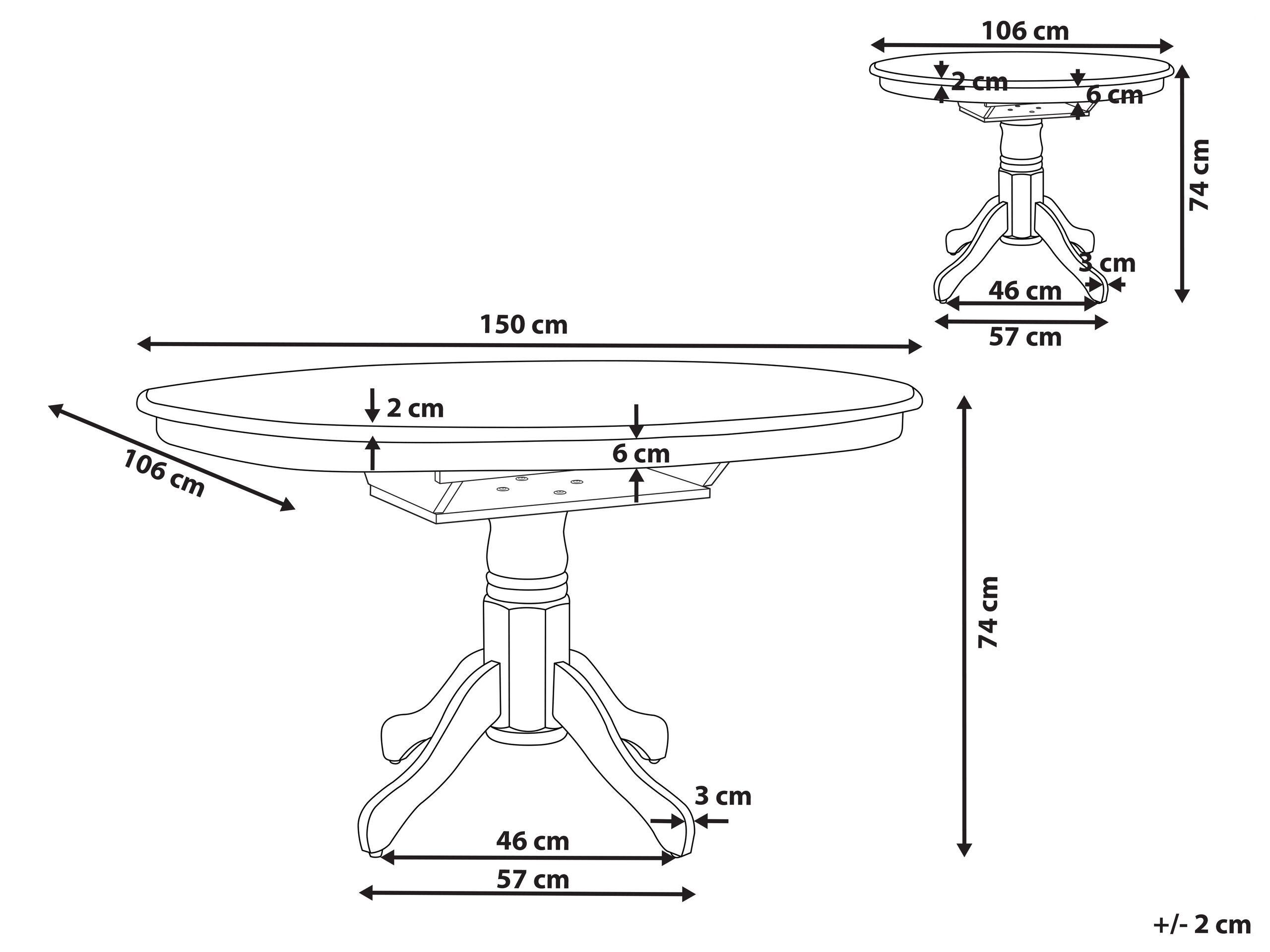 Beliani Table de repas en MDF Scandinave AKRON  