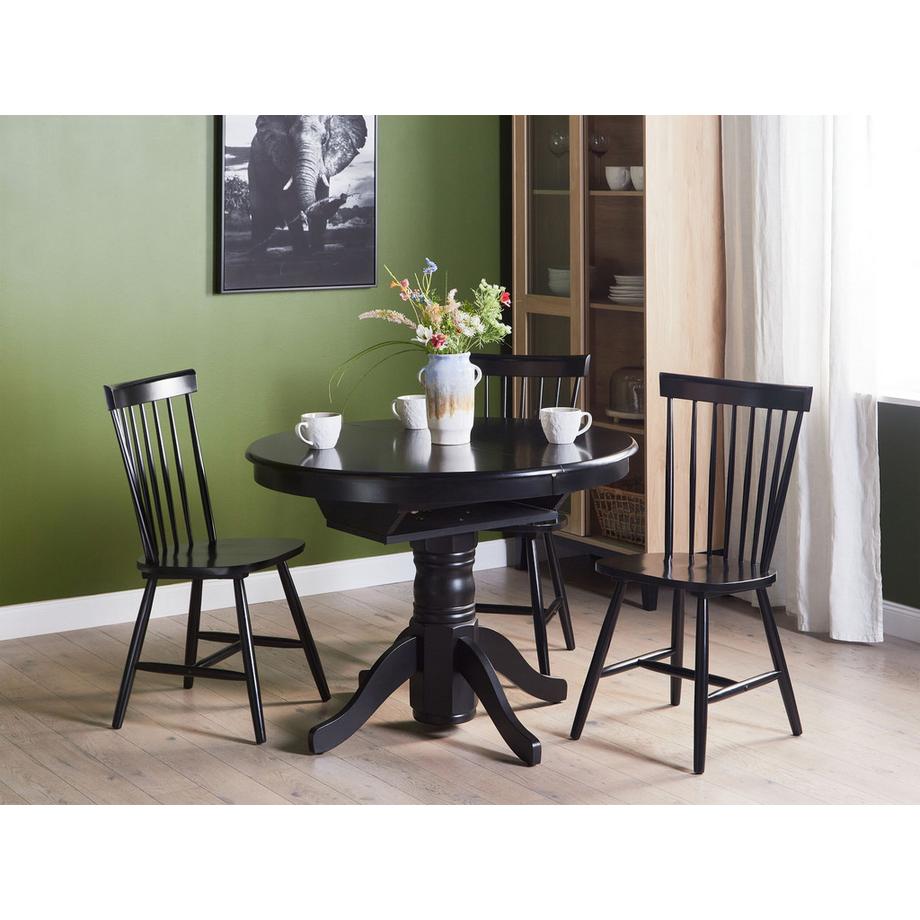 Beliani Tavolo da pranzo estensibile en Fibra a media densità (MDF) Scandinavo AKRON  