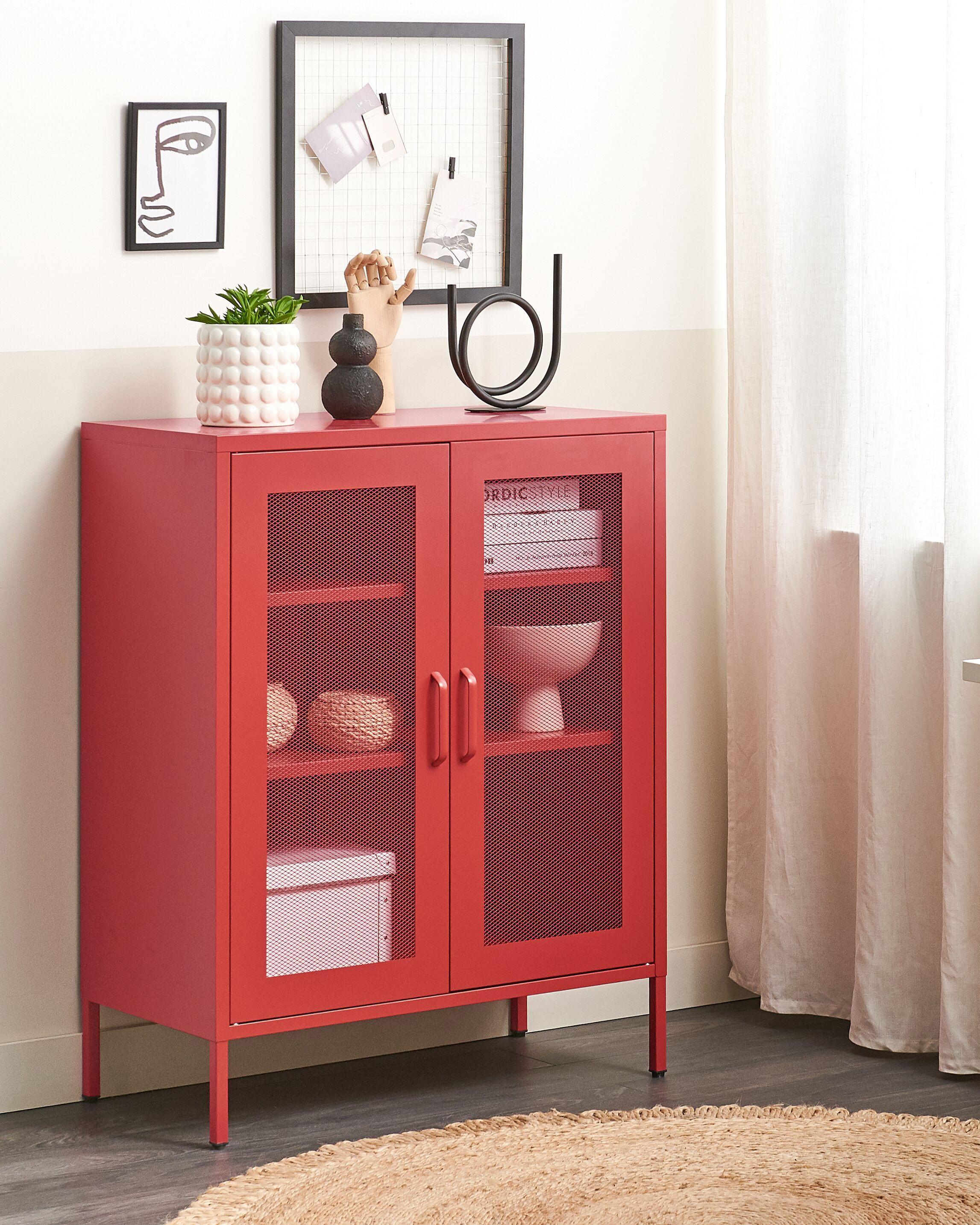 Beliani Sideboard mit 2 Türen aus Stahl Modern WAKATIPU  