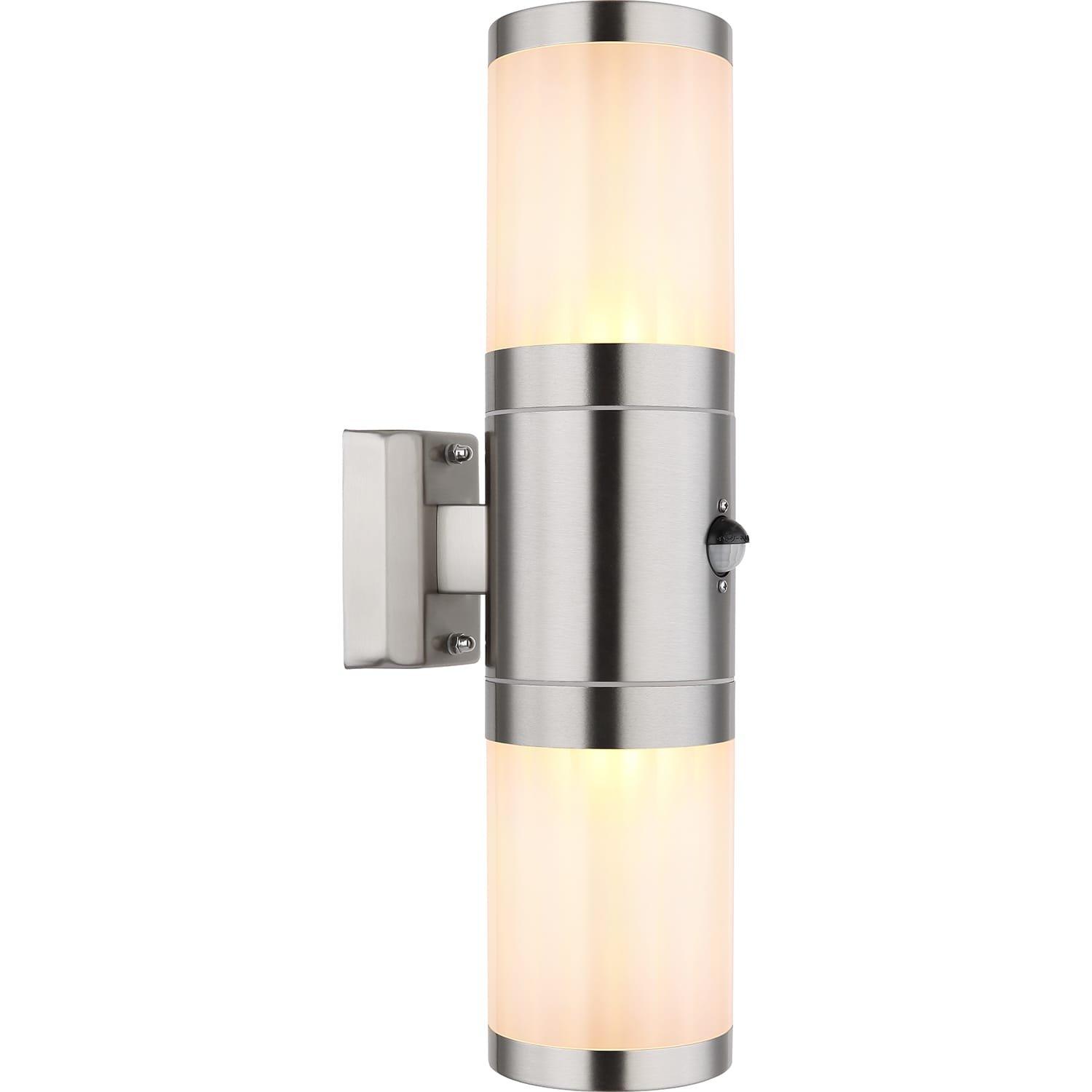 Image of Aussenleuchte Xeloo Edelstahl Silber Glänzend 2xe27 Unisex Silber ONE SIZE