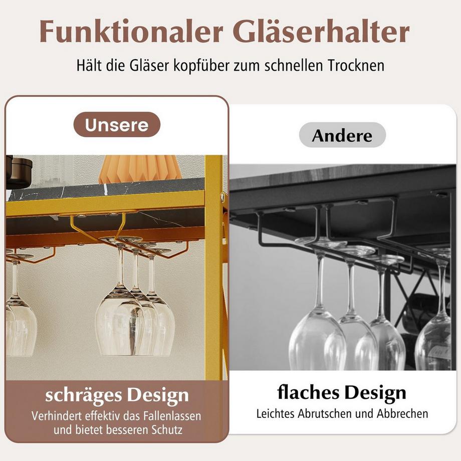 Northix Casier à vin avec porte-verres  