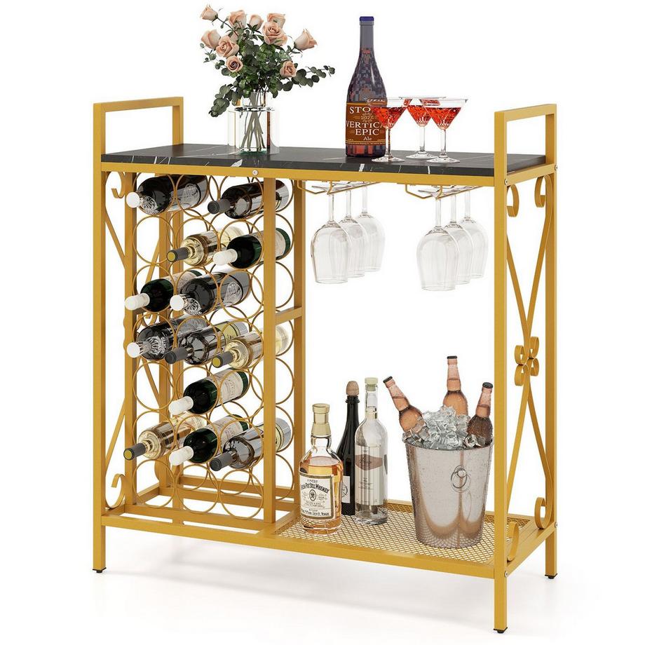 Casier à vin avec porte-verres