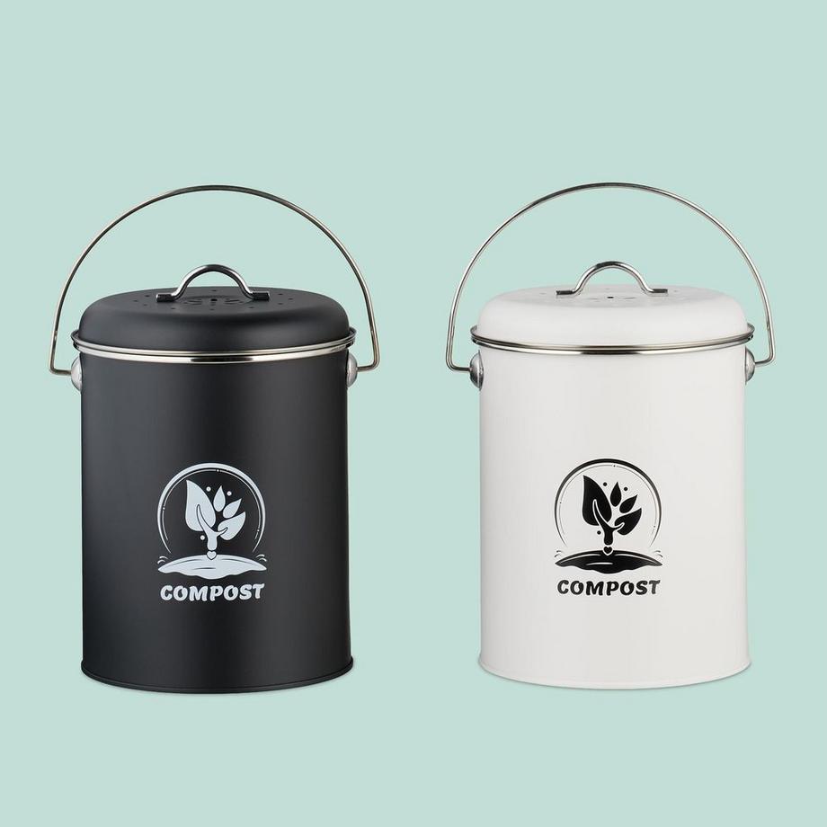 relaxdays seau à compost avec filtre à odeur  