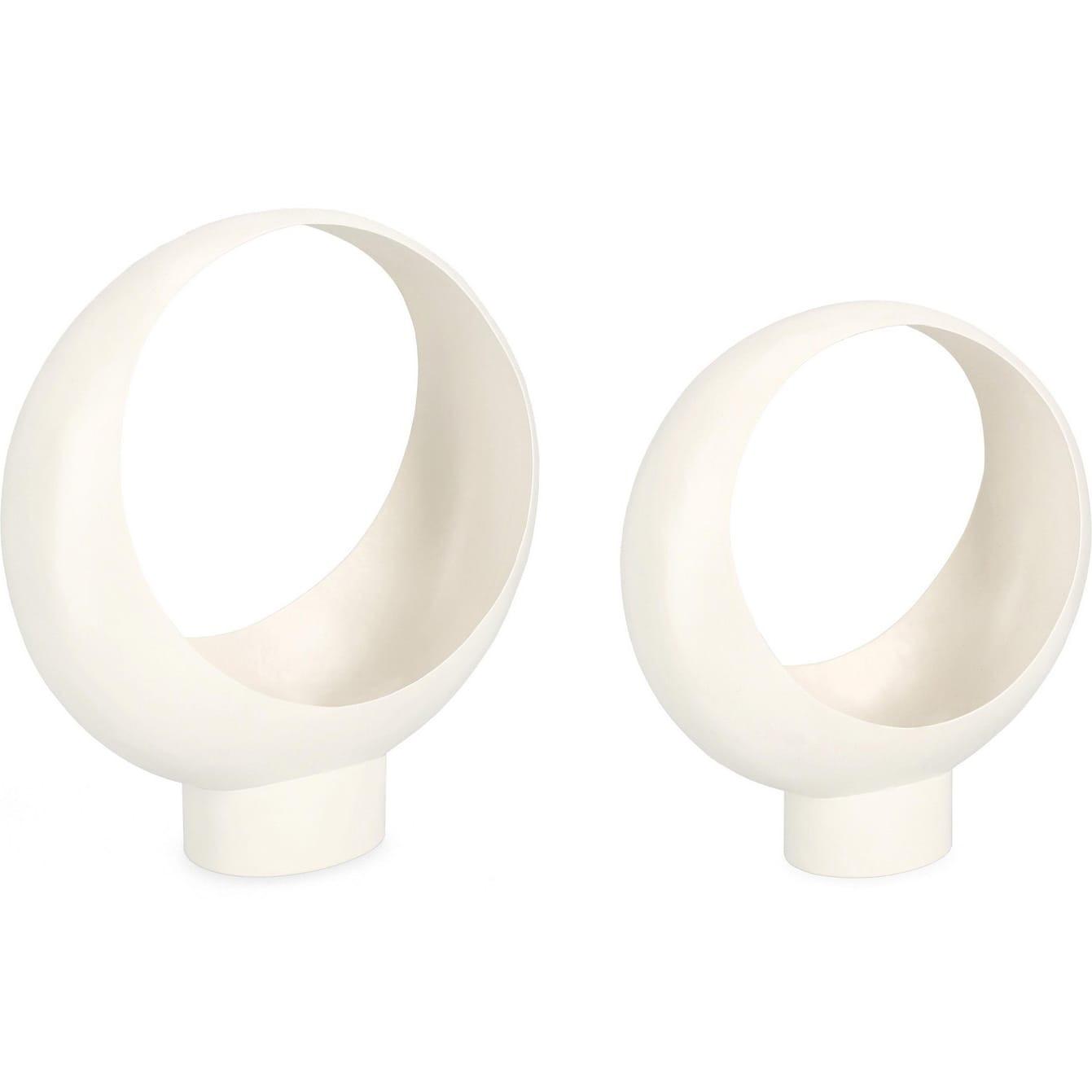 Image of Blumenkasten Keyra weiss rund (2er-Set) Blumenkasten Keyra weiss rund (2er-Set)