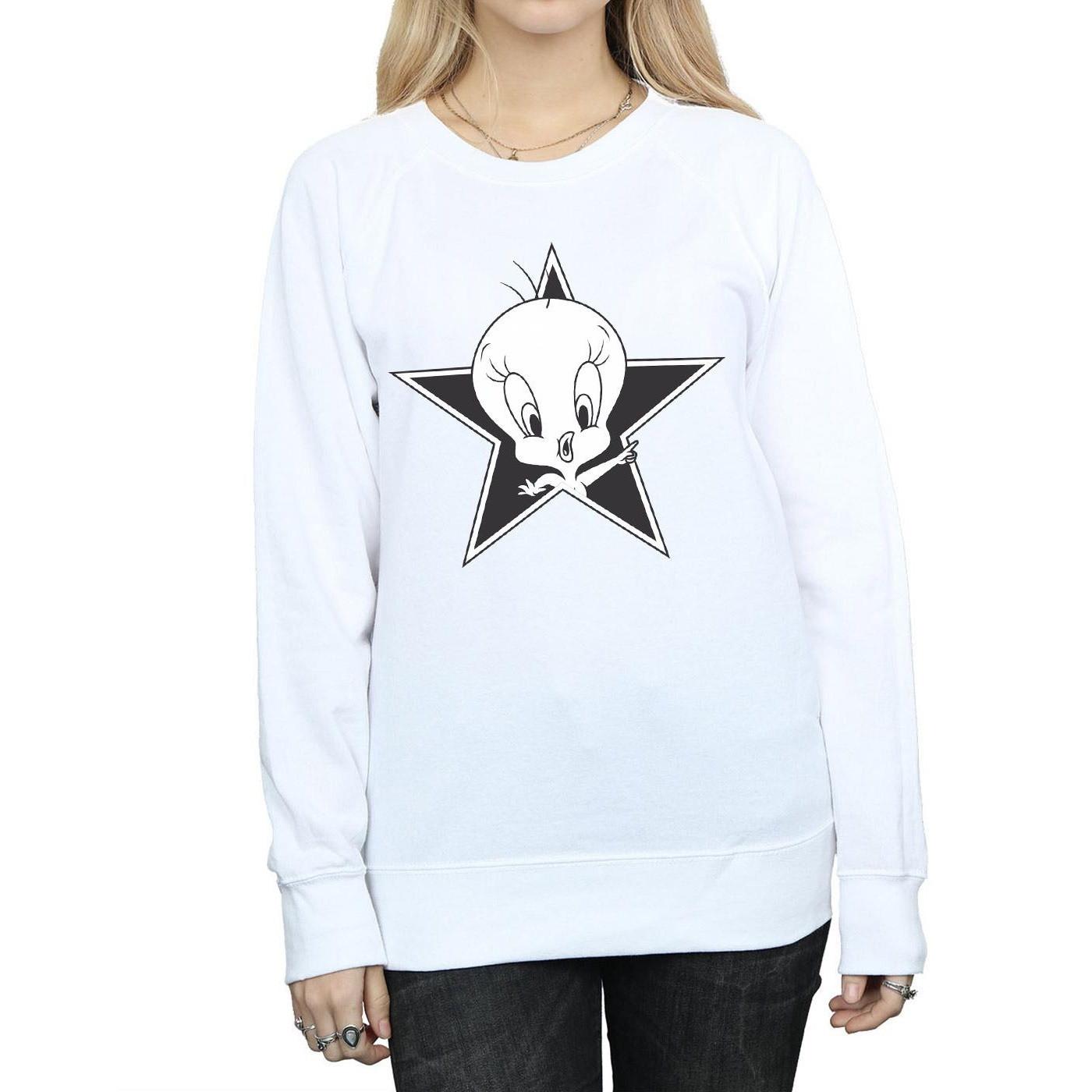 LOONEY TUNES  Tweety Pie Mono Star Sweatshirt 