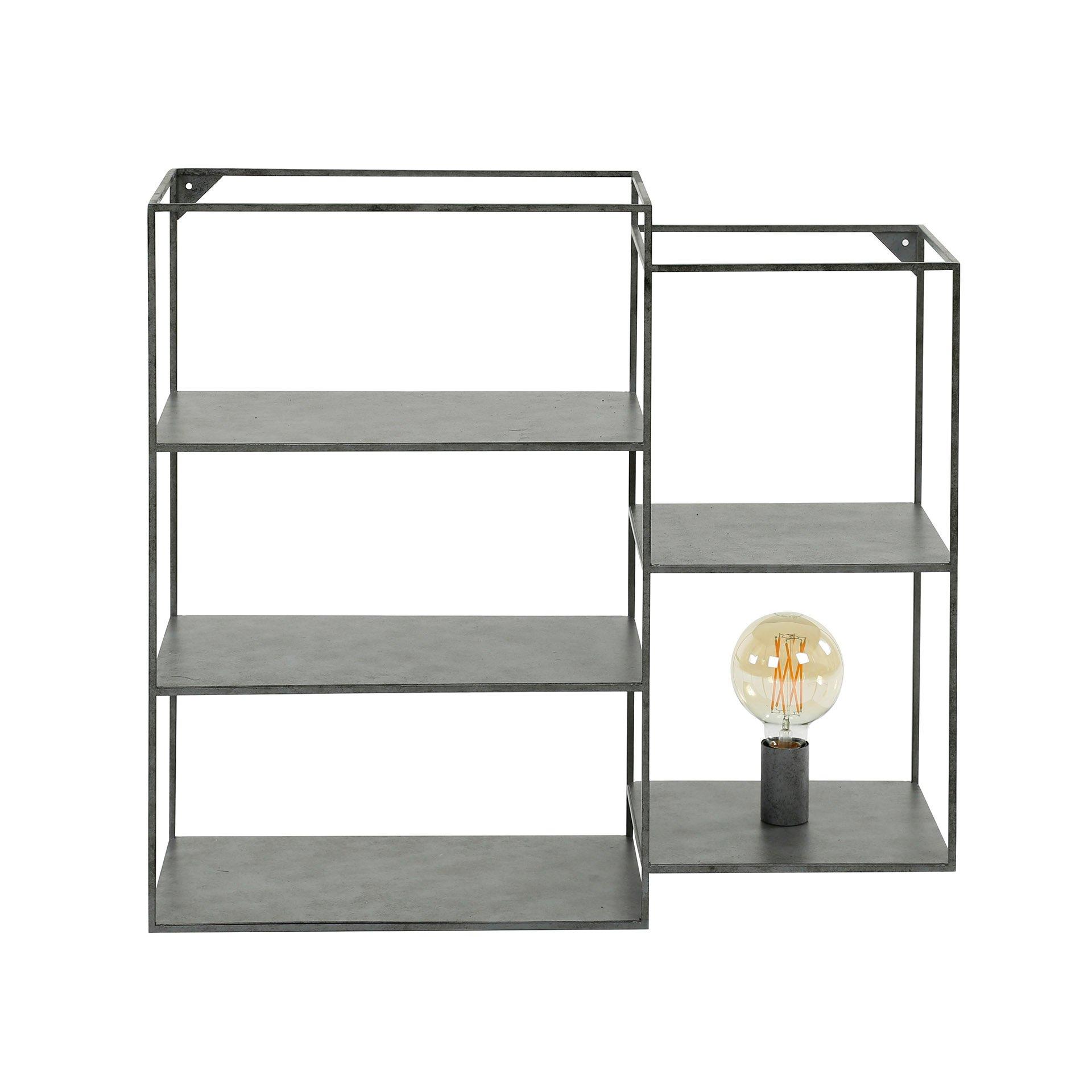 mutoni Scaffale da parete 1L libro argento antico  