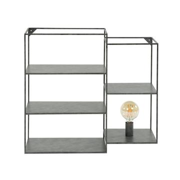 Etagère murale 1L livre argent antique