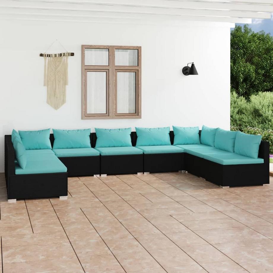 VidaXL Salon de jardin rotin synthétique  
