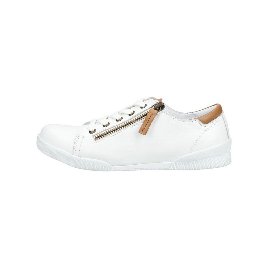 Andrea Conti Sneaker Bianca con Cerniera Laterale  