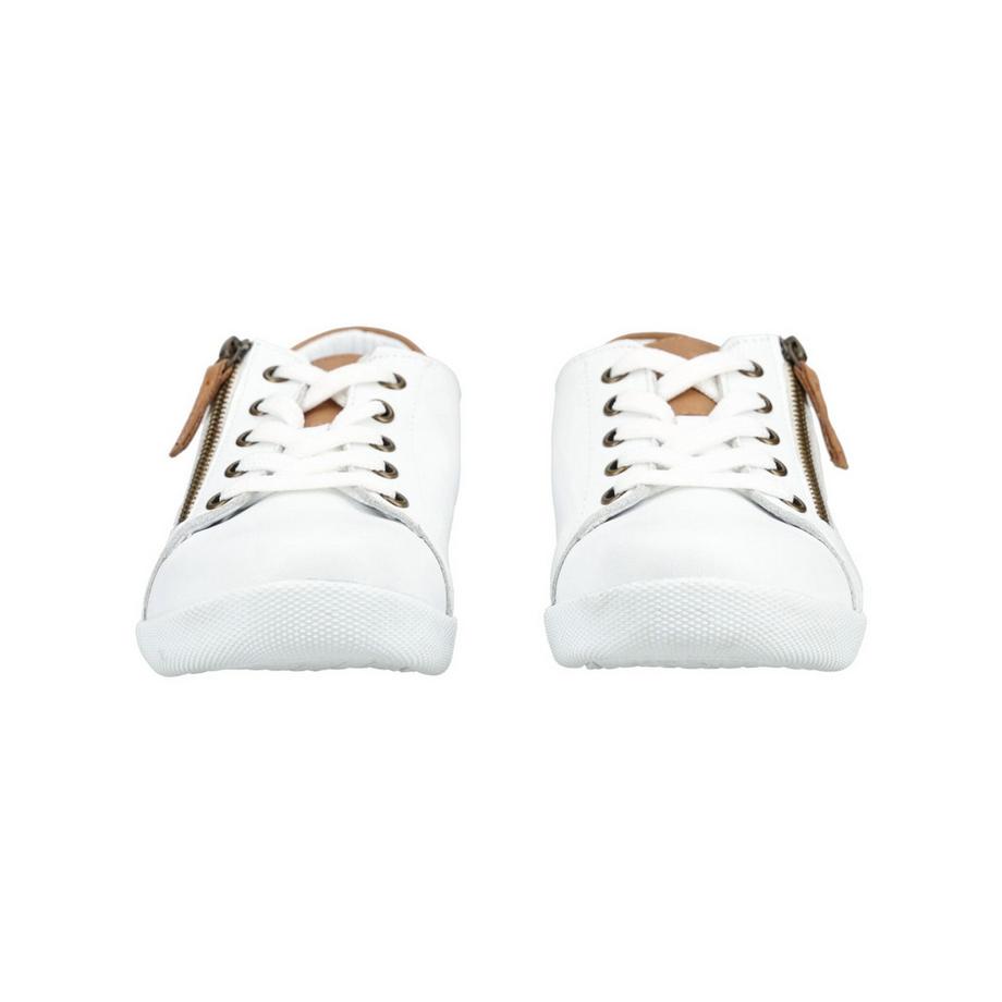 Andrea Conti Sneaker Bianca con Cerniera Laterale  