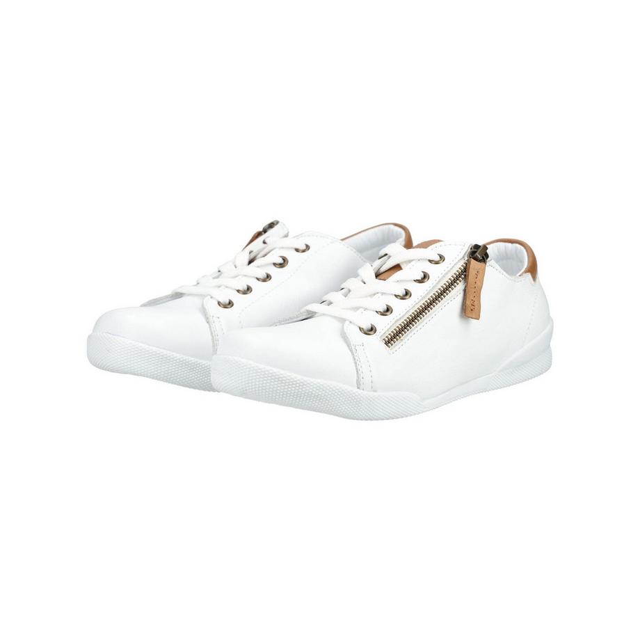 Andrea Conti Sneaker Bianca con Cerniera Laterale  