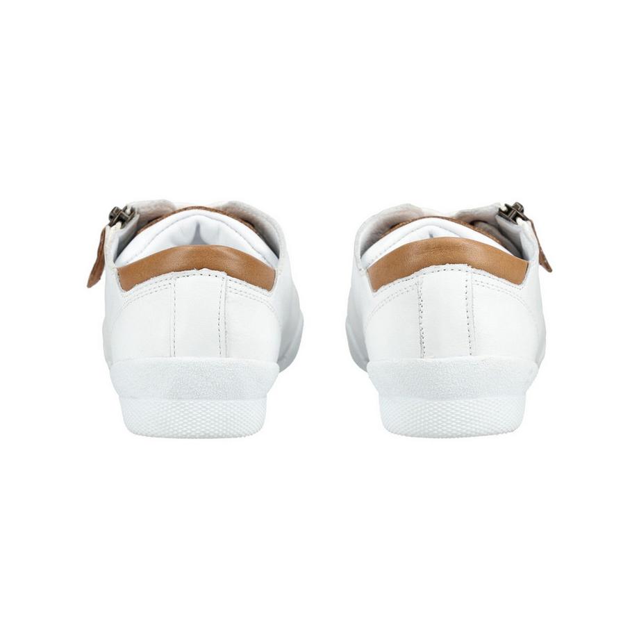 Andrea Conti Sneaker Bianca con Cerniera Laterale  