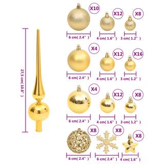 VidaXL Ensemble de boule de noël polystyrène  