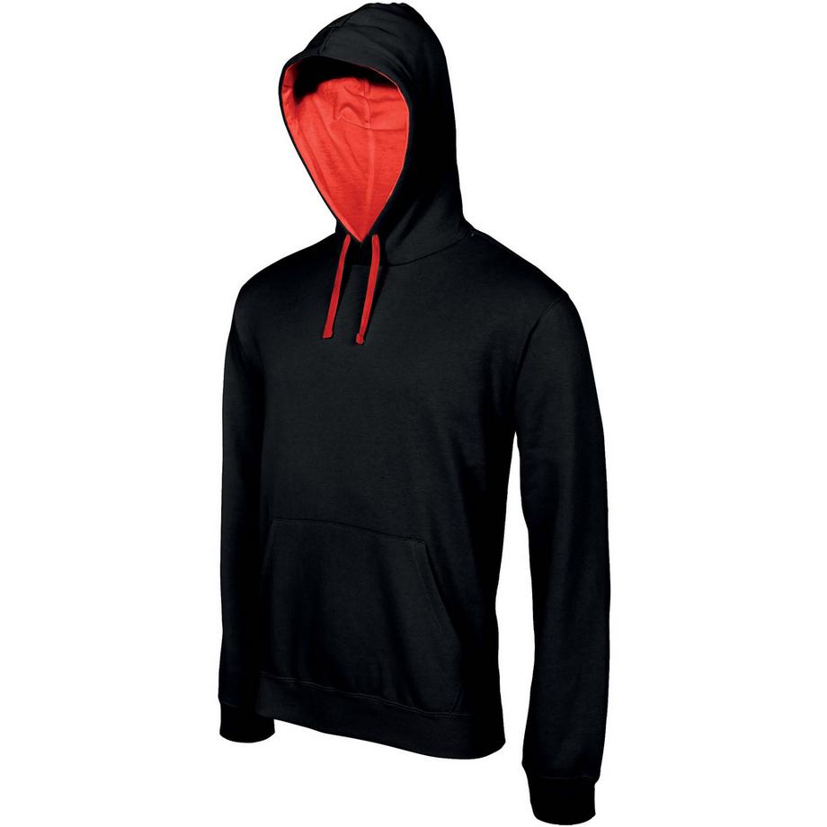 sweatshirt à capuche contrastée