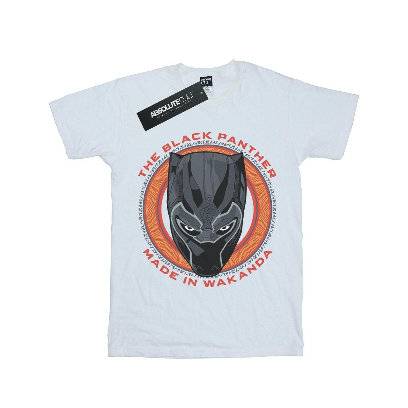 Image of Black Panther Made In Wakanda Red Tshirt Unisex Weiss 140/146