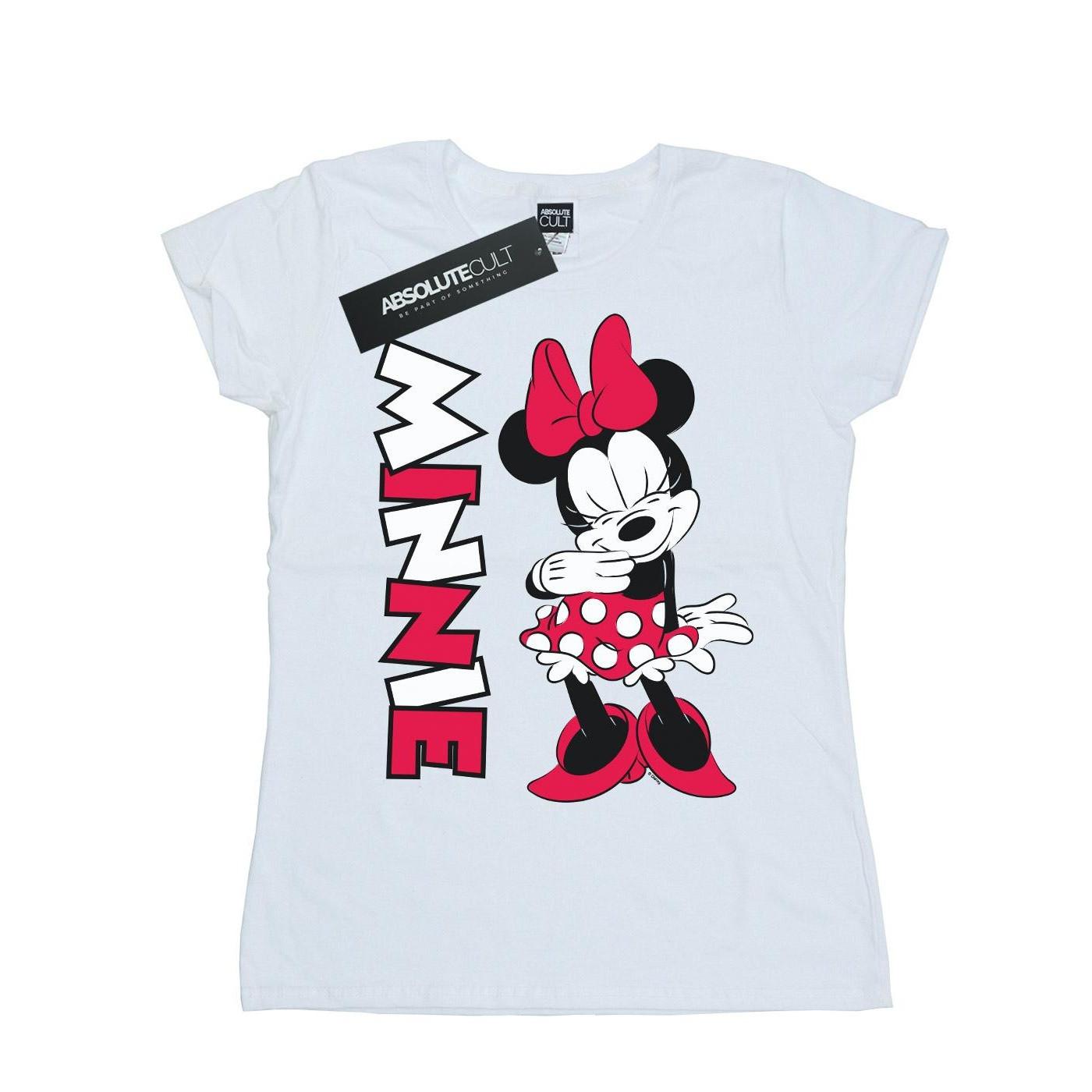 Image of Minnie Mouse Giggling Tshirt Damen Weiss L