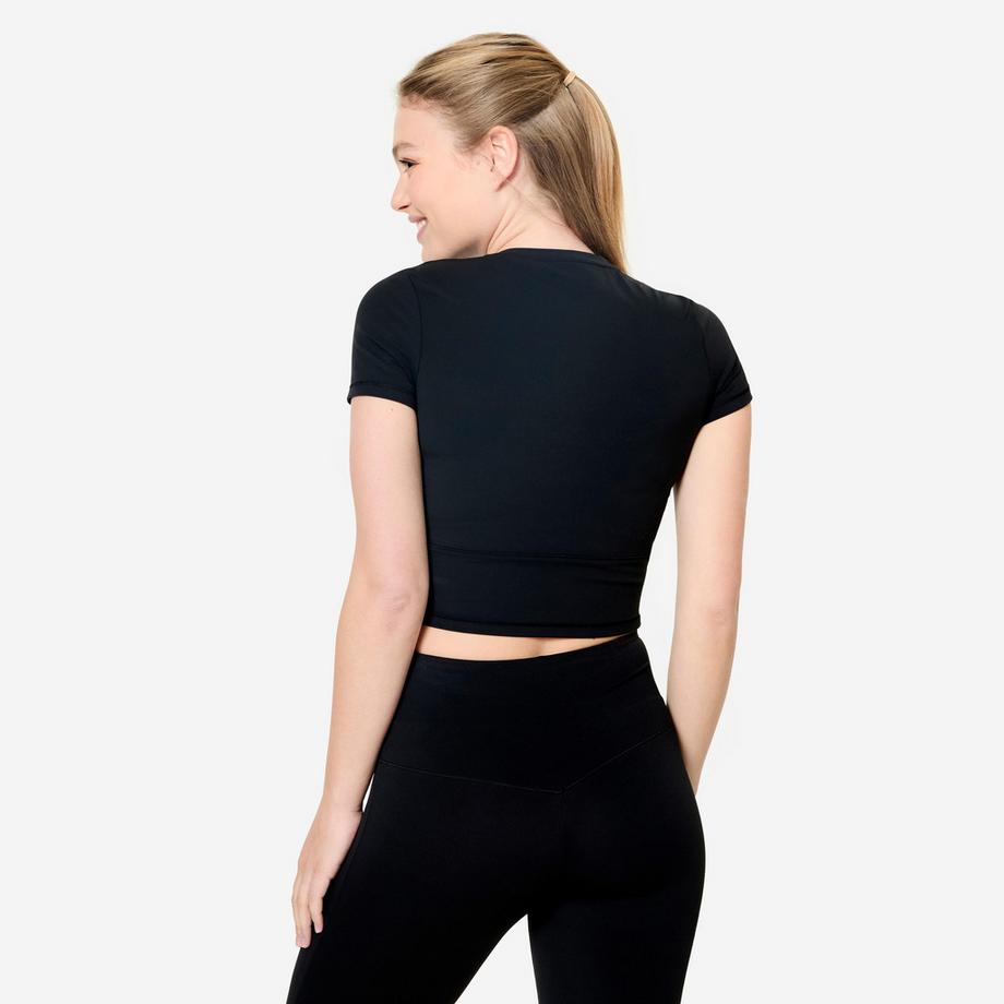 DOMYOS  T-Shirt Yoga Pilates dehnbar weich 