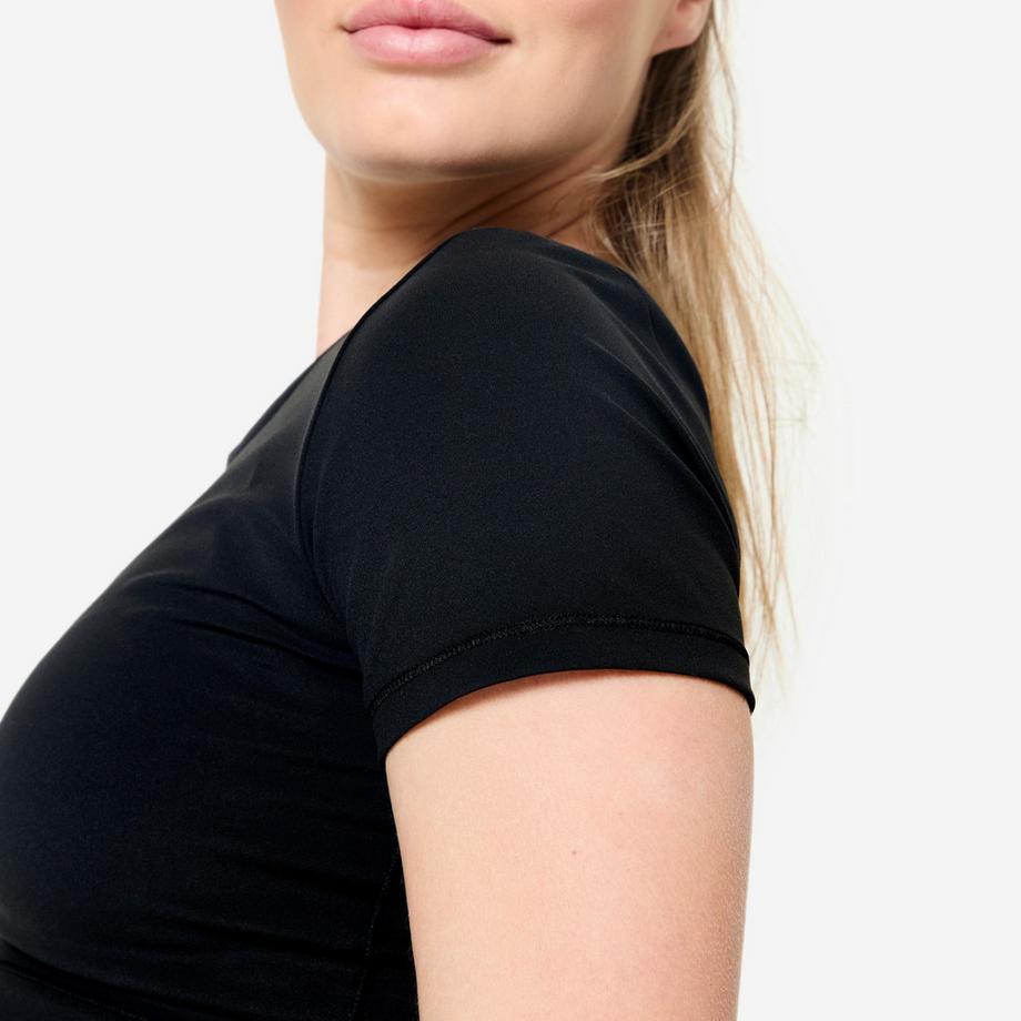 DOMYOS  T-Shirt Yoga Pilates dehnbar weich 