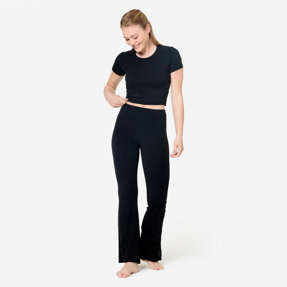 DOMYOS  T-Shirt Yoga Pilates dehnbar weich 