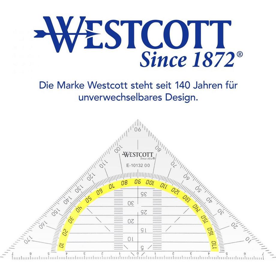 WESTCOTT  WESTCOTT Geodreieck 14cm E-1013200 bruchsicher 