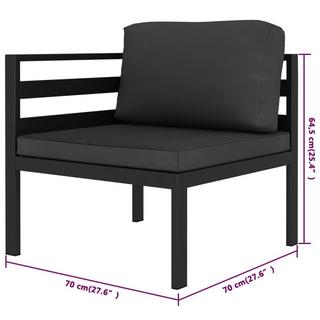 VidaXL Garten-lounge-set aluminium  