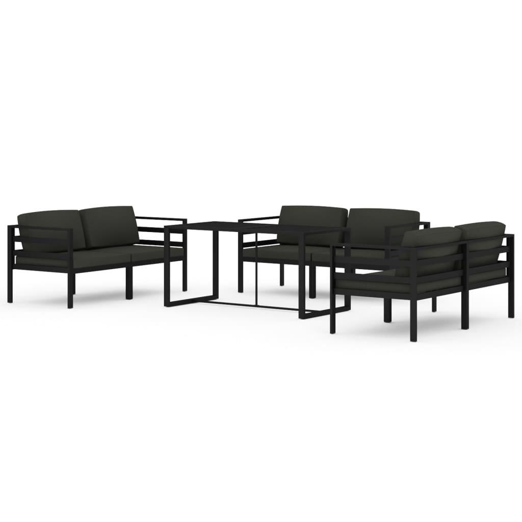 VidaXL Garten-lounge-set aluminium  