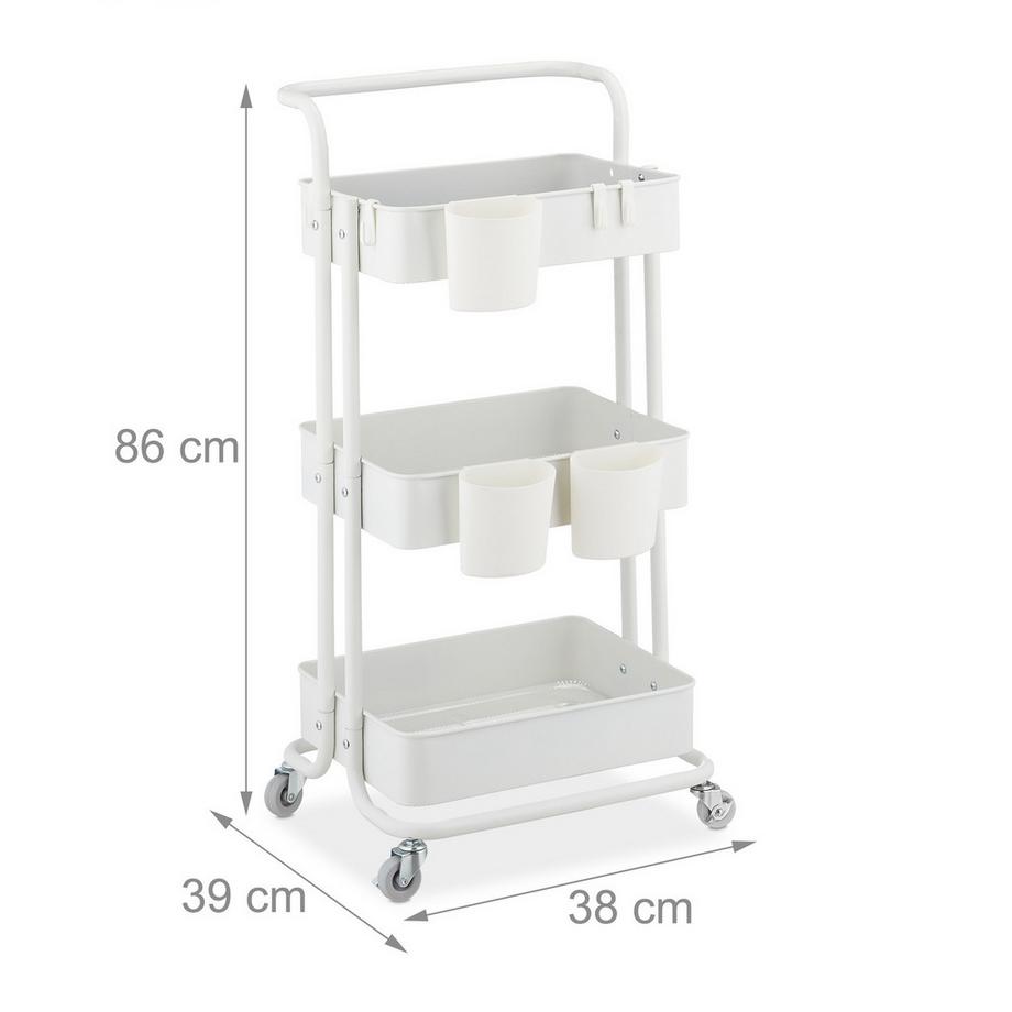 Northio Chariot à 3 étagères  