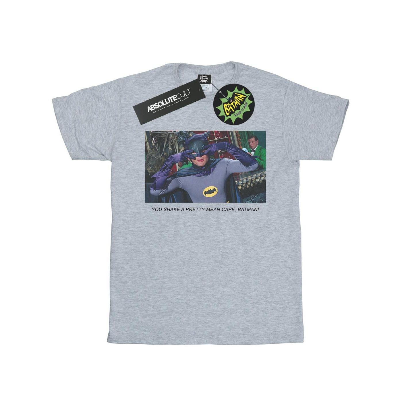 Image of Batman Tv Series Mean Cape Tshirt Herren Grau XL
