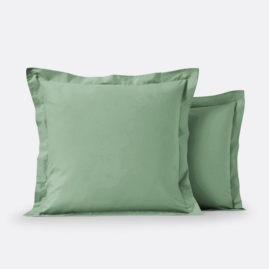 Taie unie coton biologique à volant plat