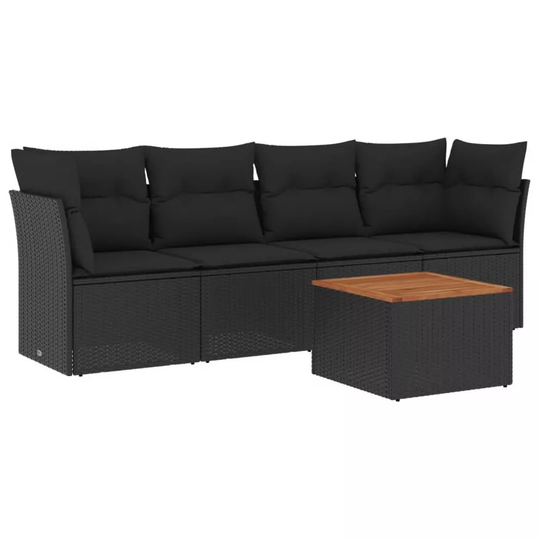 VidaXL - Ensemble de canapés de jardin rotin synthétique, One Size, Noir