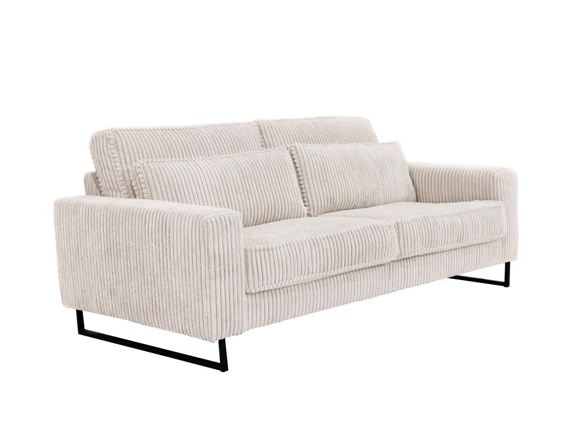 Maison Céphy Sofa 3-Sitzer - Cord - Beige - TESSIO von Maison Céphy  