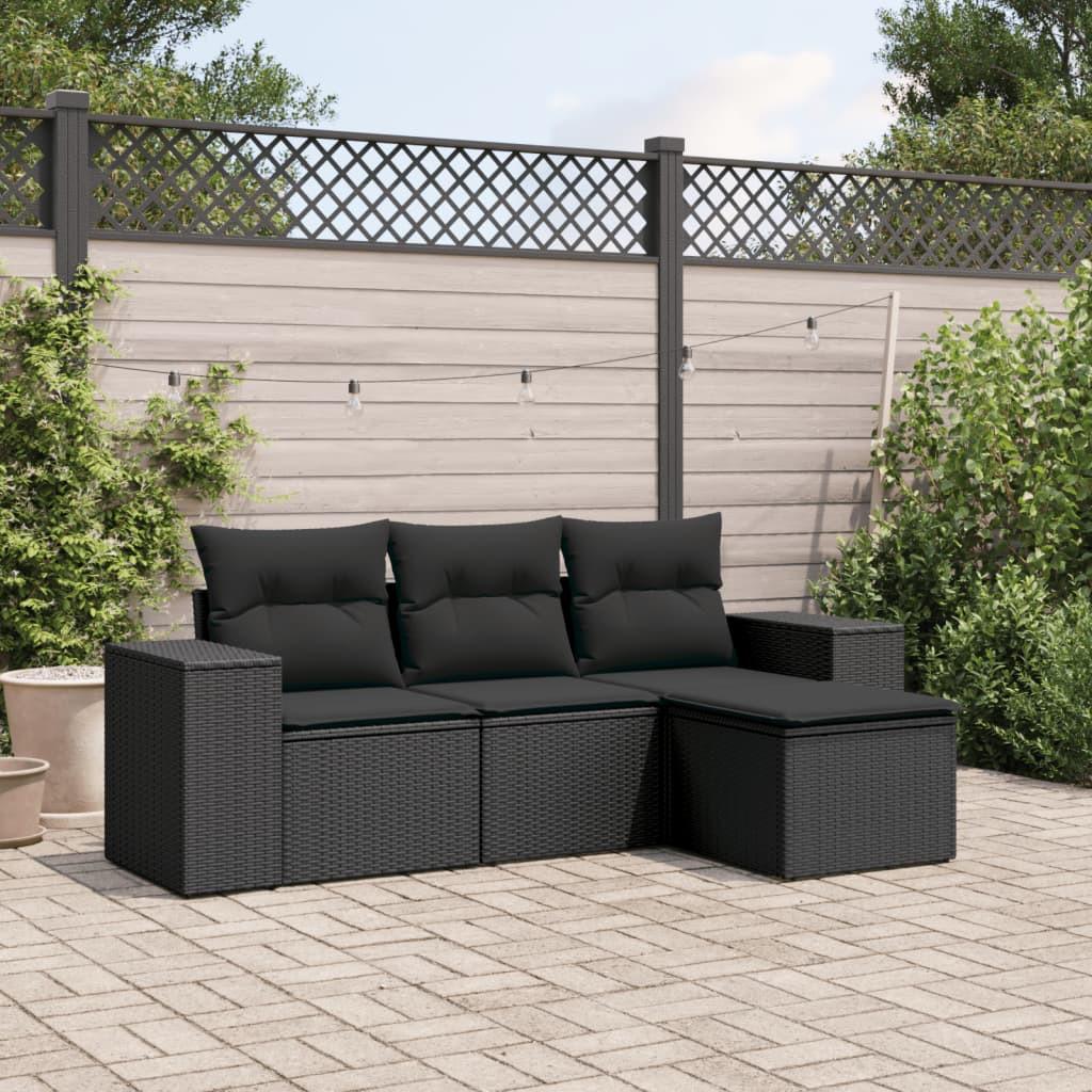 VidaXL set divano da giardino Polirattan  