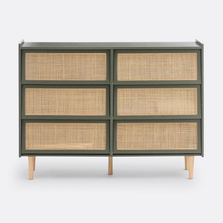 La Redoute Intérieurs Commode 6 tiroirs en cannage  