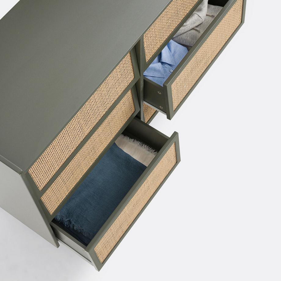 La Redoute Intérieurs Commode 6 tiroirs en cannage  