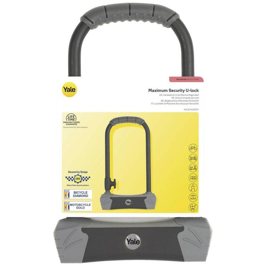 Yale  Bügel-Fahrradschloss Maximale Sicherheit 