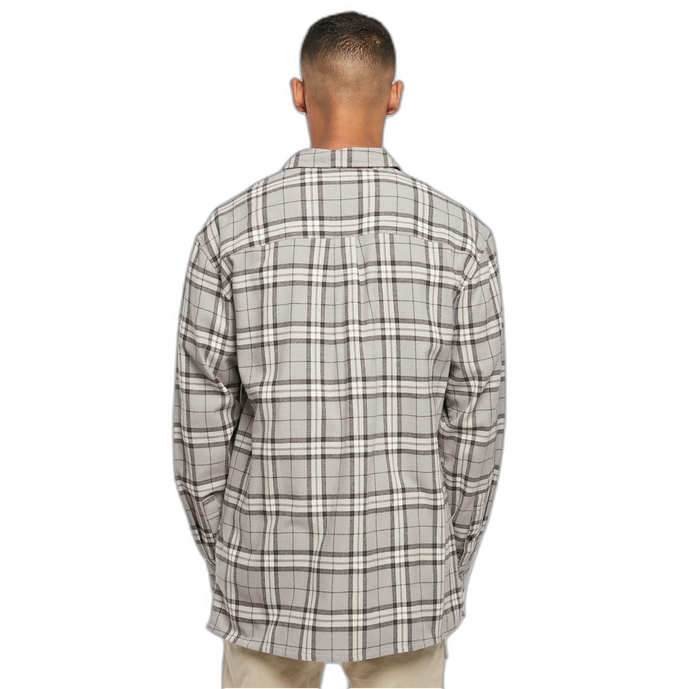 URBAN CLASSICS Camicia Lunga Oversize a Quadri  