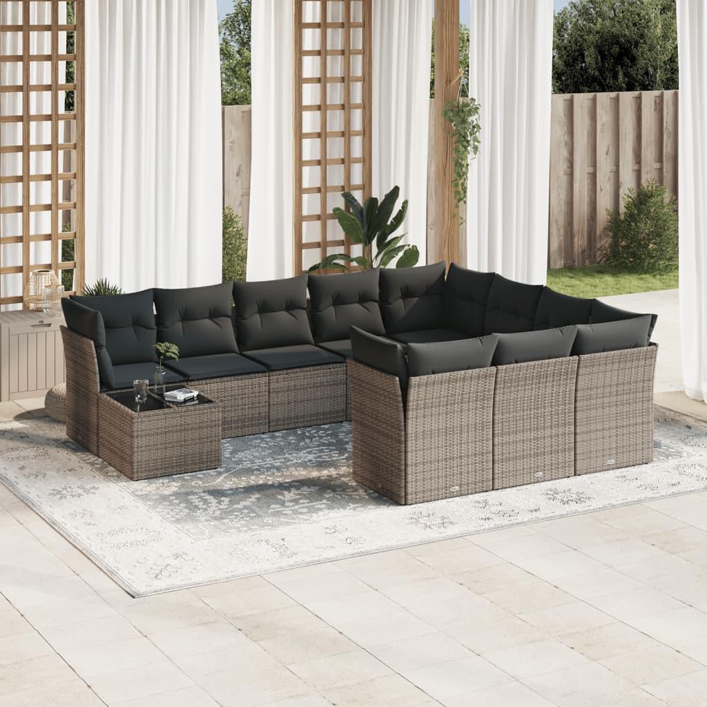 VidaXL set divano da giardino Polirattan  