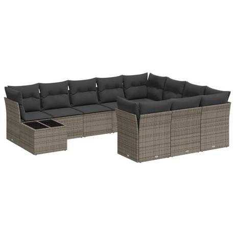 VidaXL set divano da giardino Polirattan  