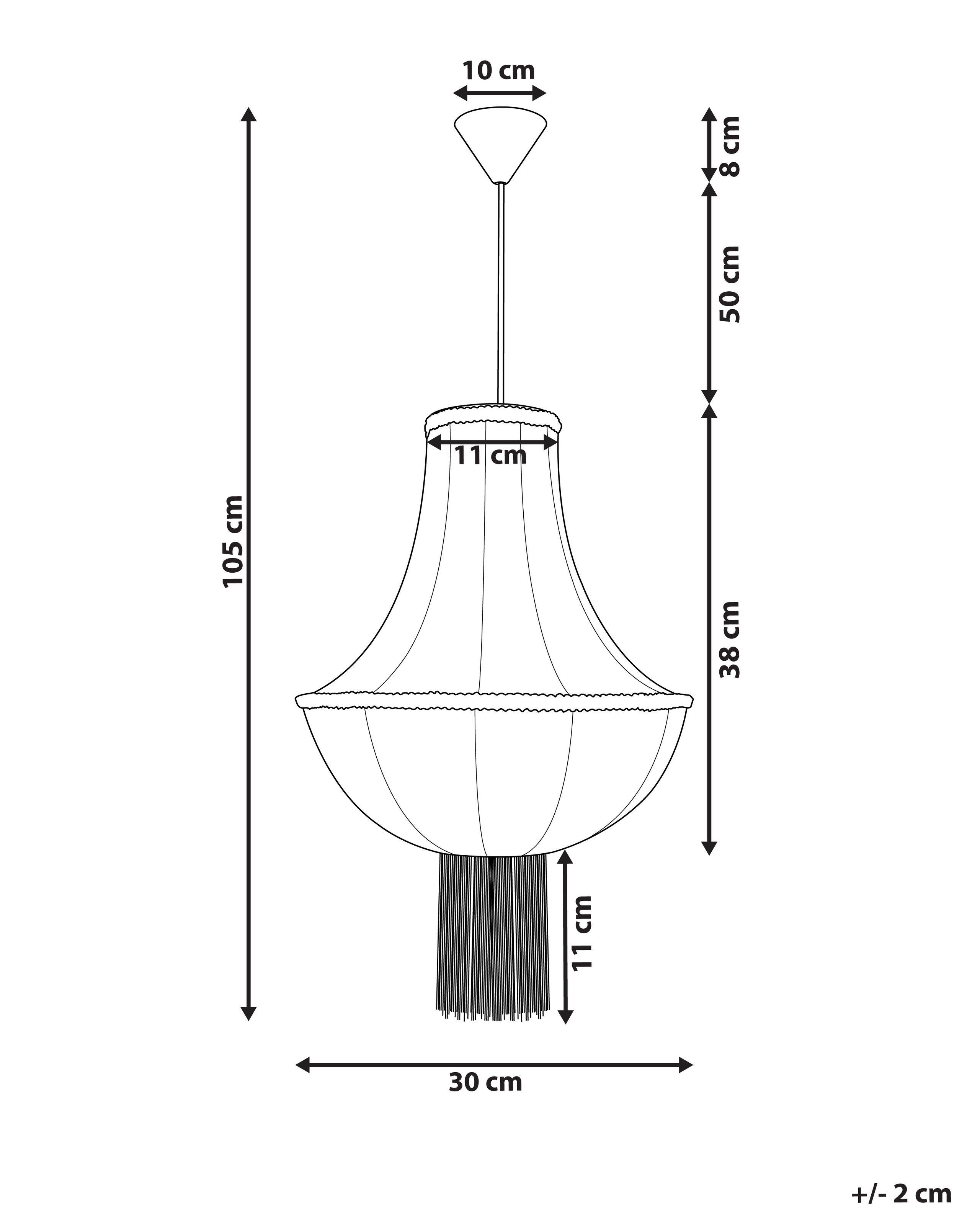 Beliani Lampadario en Nylon Classico ARAGUA  
