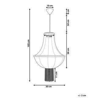 Beliani Lampadario en Nylon Classico ARAGUA  