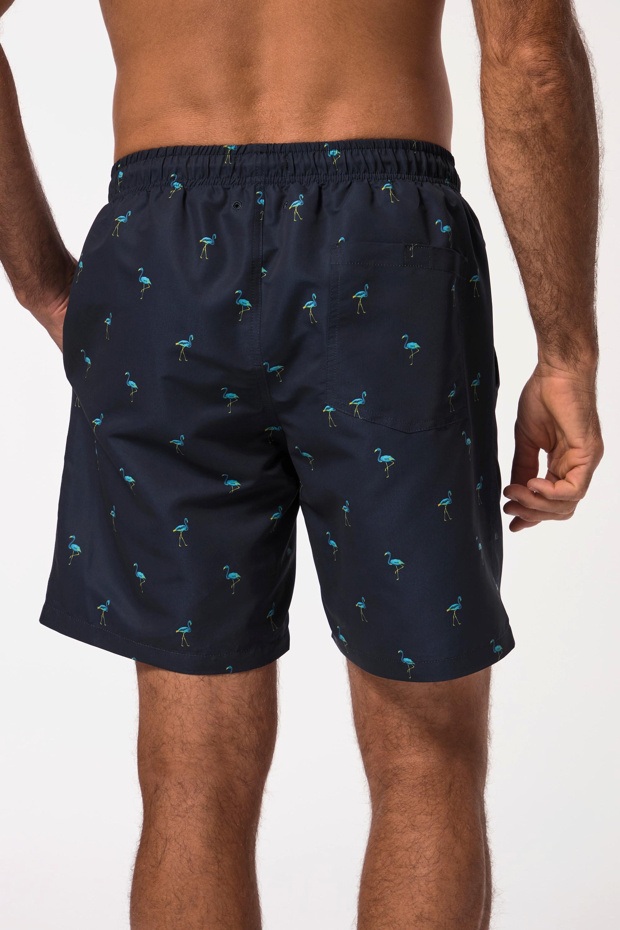 JP1880  Shorts da mare con cintura elastica e stampa minimalista, fino alla tg. 8XL 